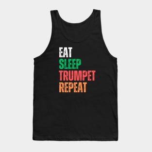 Vintage Eat Sleep Trumpet Repeat Tank Top